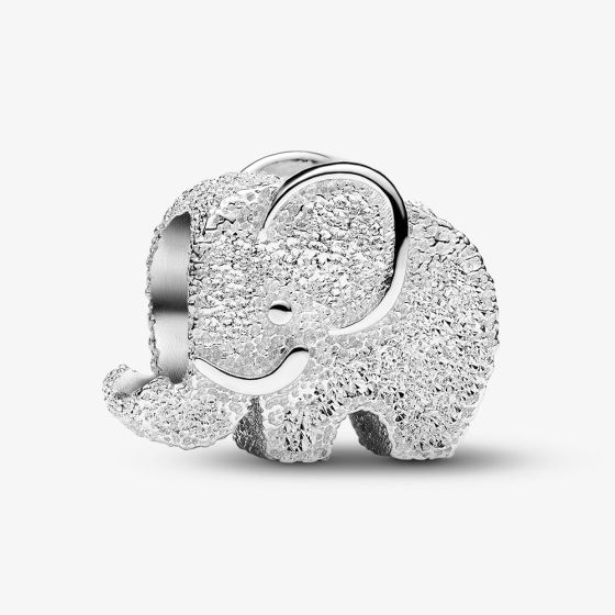 PANDORA Silver Textured Elephant Mini Charm 794528C00