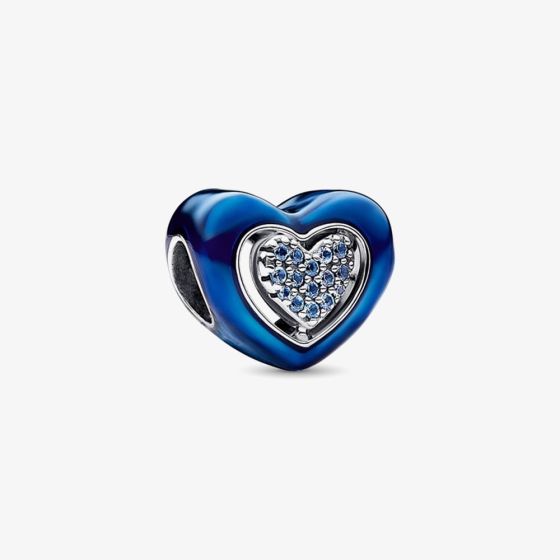 PANDORA Blue Spinnable Heart Charm 792750C01