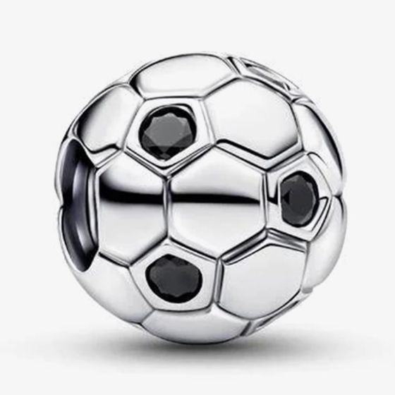PANDORA Silver & Crystal Football Charm 794710C01