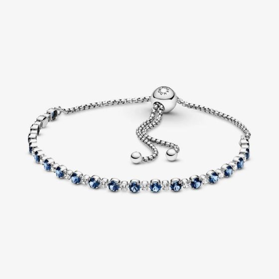 PANDORA Blue & Clear Sparkle Slider Bracelet 599377C01