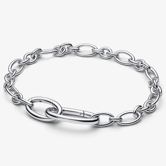 PANDORA Silver Openable Oval Link Chain Bracelet 594678C00