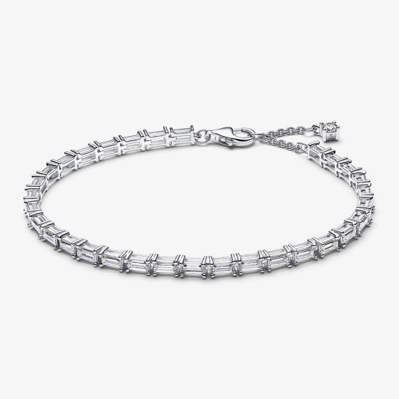 PANDORA Sterling Silver Baguette Cut Cubic Zirconia Tennis Bracelet 595081C01