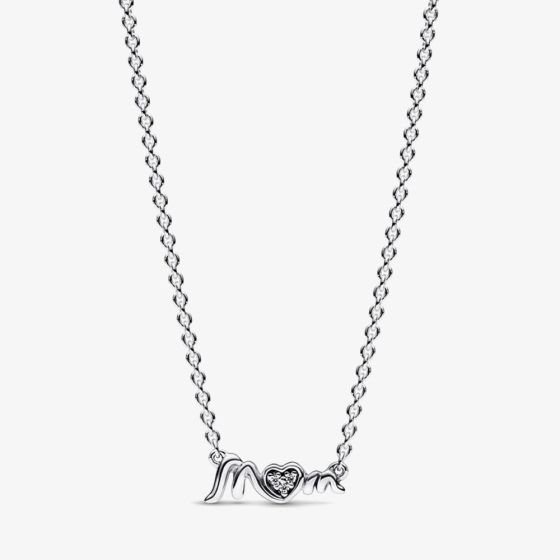 PANDORA Silver Mum Pavé Collier Necklace 392589C01-45