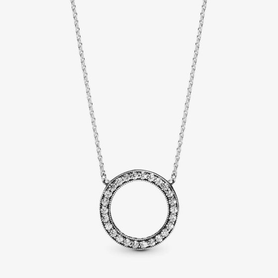 PANDORA Logo Reversible Circle Necklace 590514CZ-45