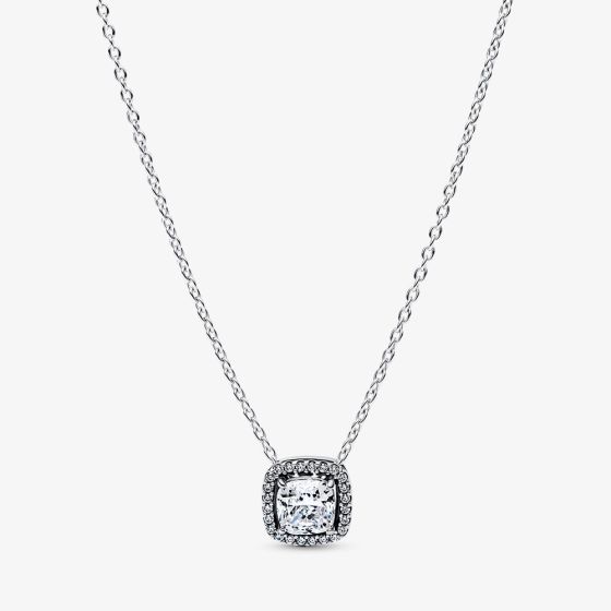 PANDORA Silver Halo Pendant Collier Necklace 393560C02-45