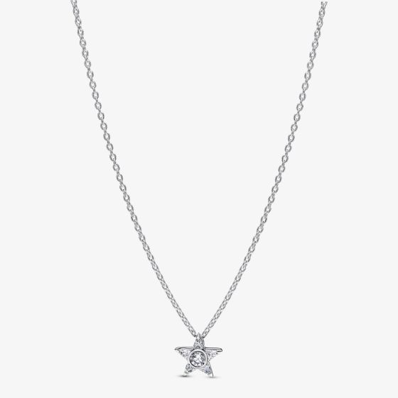 PANDORA Stella Sterling Silver Cubic Zirconia Star Pendant 395078C01-45