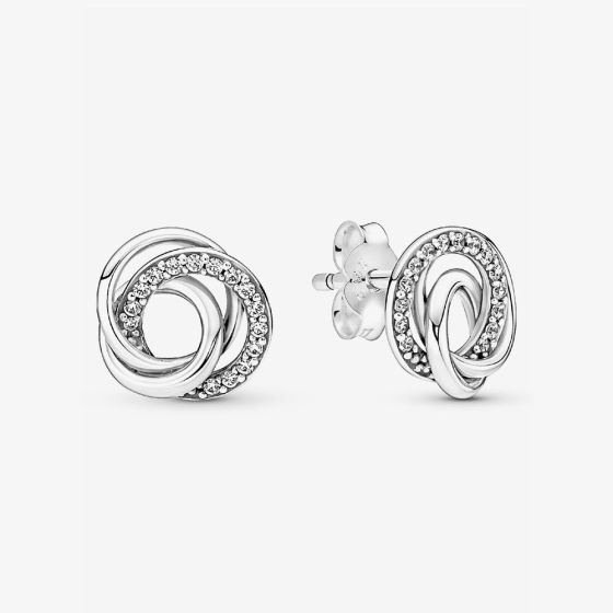 PANDORA Silver Family Always Encircled Stud Earrings 291076C01