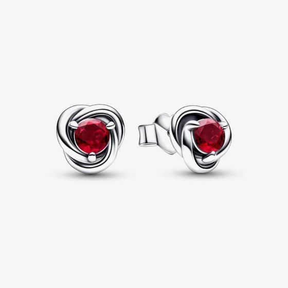 PANDORA July Birthstone Eternity Circle Stud Earrings 292334C01