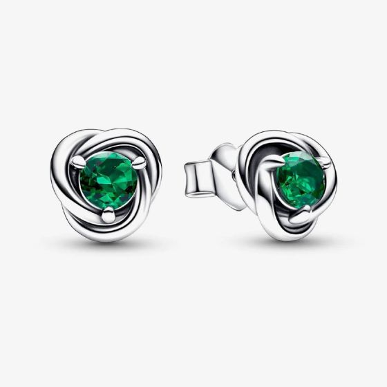 PANDORA May Birthstone Eternity Circle Stud Earrings 292334C08