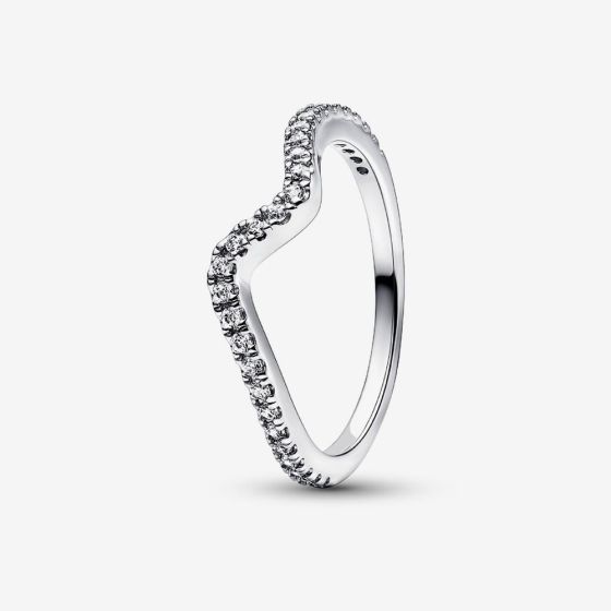 PANDORA Silver Sparkling Wave Ring 192539C01