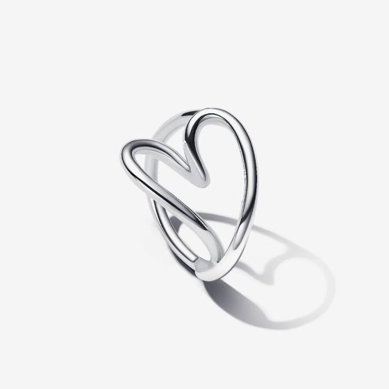 PANDORA Silver Organically Shaped Heart Ring 193288C00
