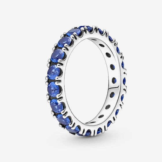 PANDORA Sterling Silver Blue Sparkling Eternity Ring 190050C02