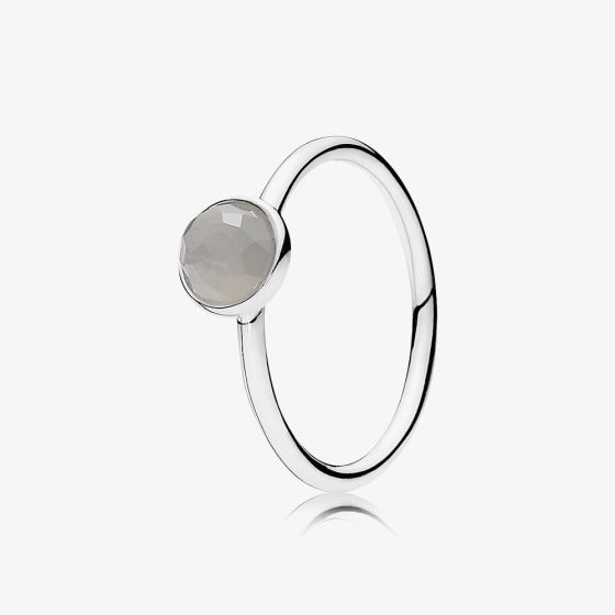 PANDORA Silver June Moonstone Droplet Ring 191012MSG