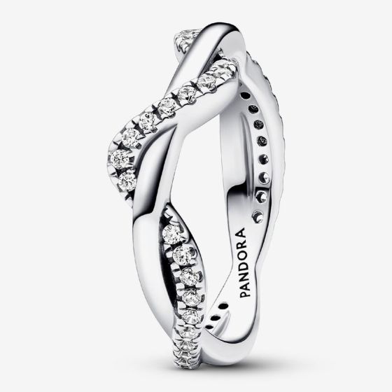PANDORA Sterling Silver Intertwined Wave Ring 193098C01