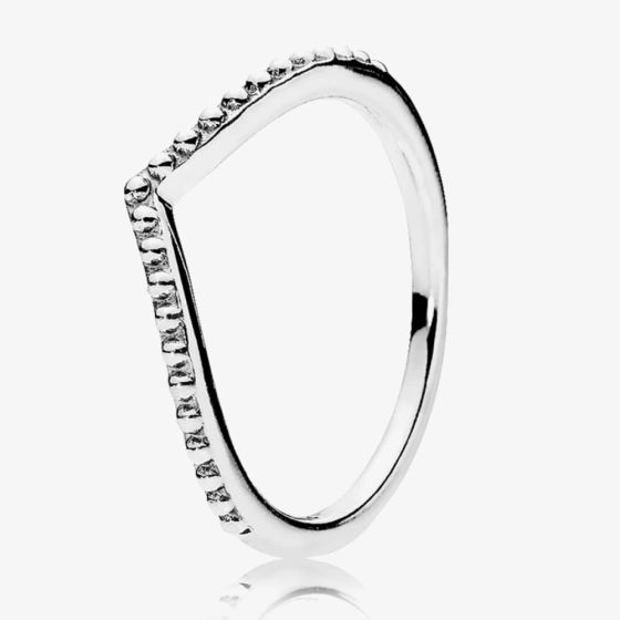PANDORA Sterling Silver Beaded Wish Ring 196315