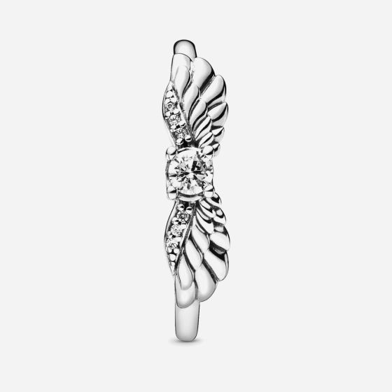 PANDORA 198500C01 Silver Sparkling Angel Wings Ring - thbaker.co.uk