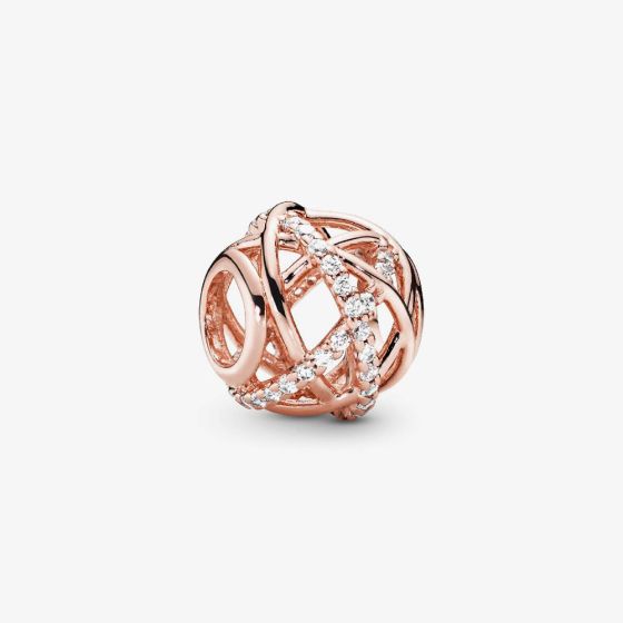 PANDORA 14ct Rose Gold Plated Openwork Abstract Charm 781388CZ