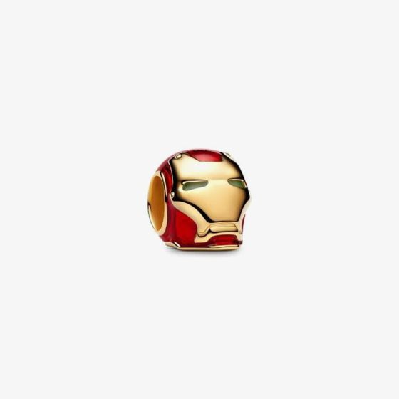 PANDORA Marvel 14ct Gold Plated Iron Man Helmet Charm 764213C01