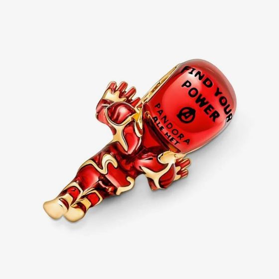 PANDORA 760268C01 Marvel Gold Plated The Avengers Iron Man Charm ...