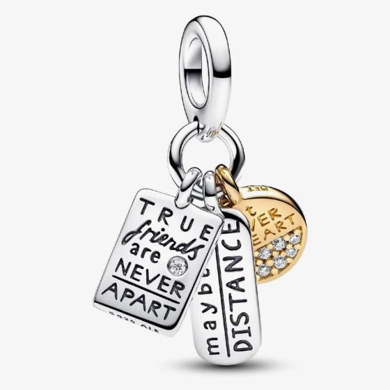 PANDORA Two Colour Friendship Triple Dangle Charm 763436C01
