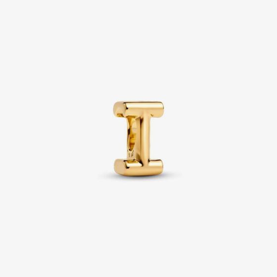 PANDORA 14ct Gold Plated Letter I Alphabet Charm 763955C00