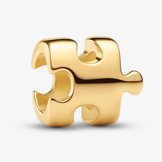 PANDORA 14ct Gold Plated Puzzle Piece Mini Charm 764514C00