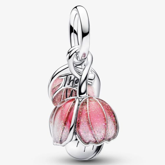 PANDORA Two Tone Blooming Flower Dangle Charm 764453C01