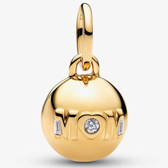 PANDORA 14ct Gold Plated Mom Ball Clasp Charm 764457C01