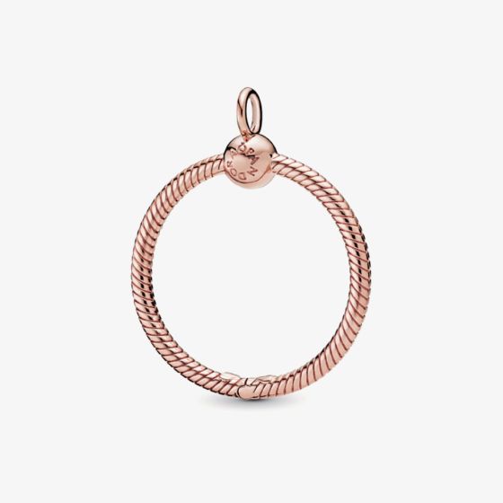 PANDORA Moments 14ct Rose Gold Plated Medium O Pendant 388256