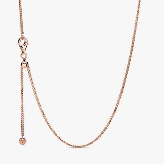 PANDORA 14ct Rose Gold Plated Curb Chain 388283-60