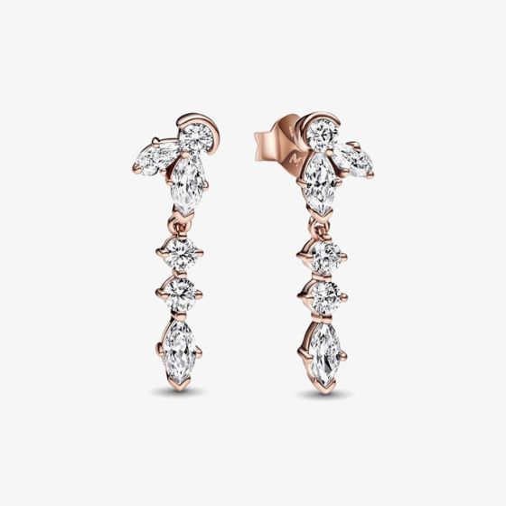 PANDORA 14ct Rose Gold Plated Herbarium Drop Earrings 282404C01