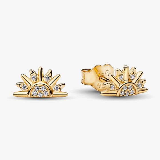 PANDORA 14ct Gold-Plated Celestial Sparkling Sun Stud Earrings 264627C01