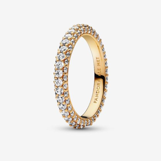 PANDORA 14ct Gold Plated Timeless Pavé Ring 162627C01