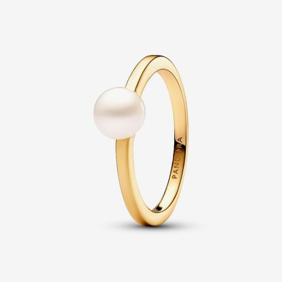 PANDORA 14ct Gold Plated Freshwater Pearl Ring 163157C01