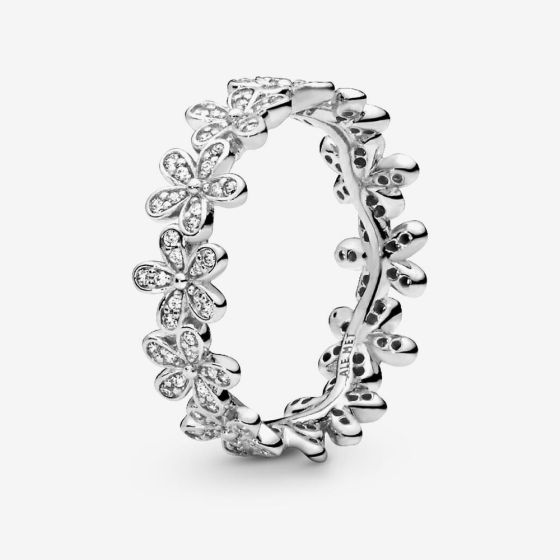 PANDORA Sterling Silver Daisy Band Ring 180934CZ