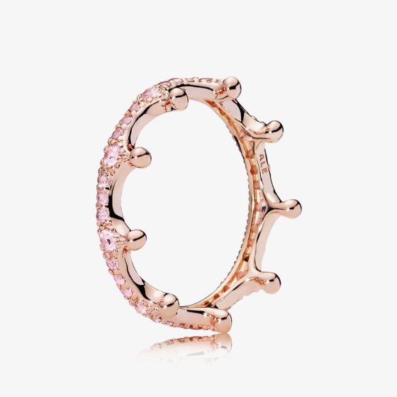 PANDORA 14ct Rose Gold Plated Enchanted Tiara Ring 187087NPO