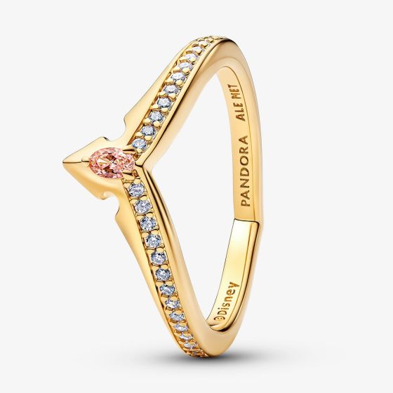 PANDORA Disney 14ct Gold Plated Aurora Tiara Ring 164334C01