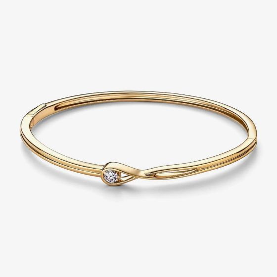 PANDORA 14ct Gold Infinite 0.25ct Lab Grown Diamond Bangle 552114C01