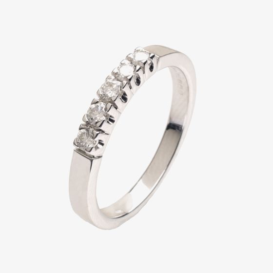 18ct White Gold Five Stone Diamond Ring 18DR150-W