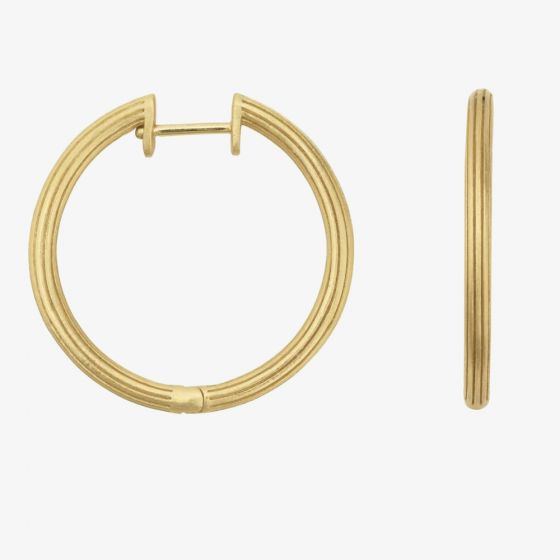 byBiehl Gold Plated Isla Large Hoop Earrings 4-020-GP