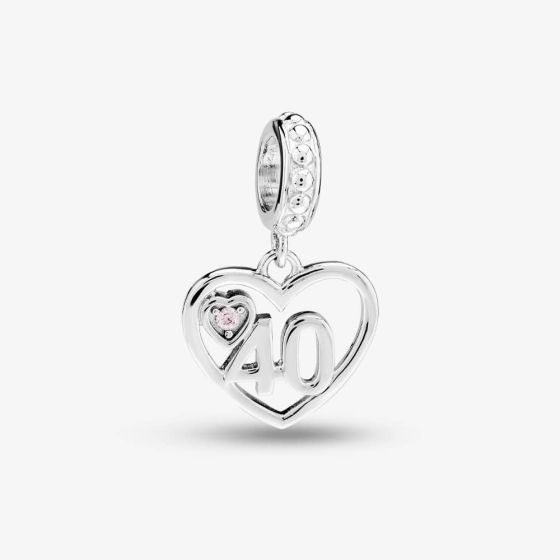 Rosa Lea 40 Heart Dangle Charm AM-2THB012704