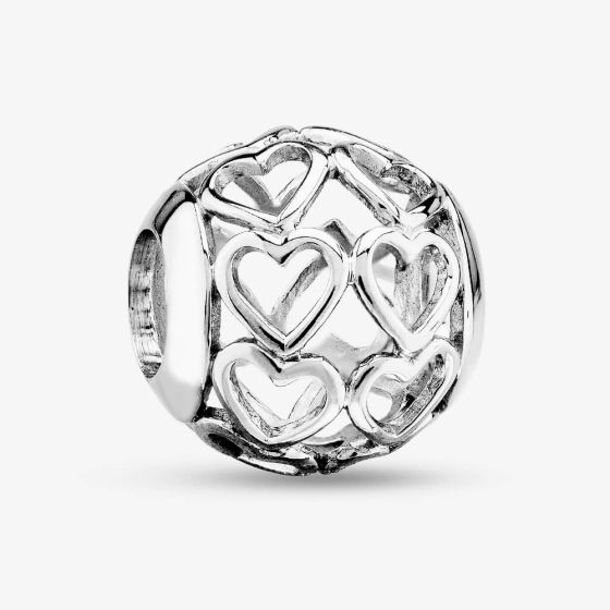 Rosa Lea Openwork Heart Rows Charm AM-2THB008004