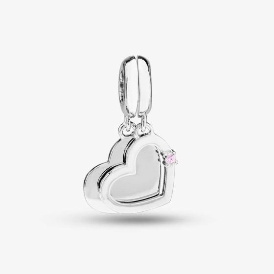 Rosa Lea Double Hearts Dangle Charm AM-2THB003004