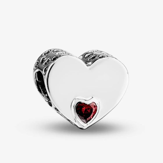 Rosa Lea Red Offset Heart Charm AM-2THB005904-Red