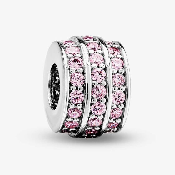 Rosa Lea Pink Three Row Barrel Charm AM-2THB003604-Pink
