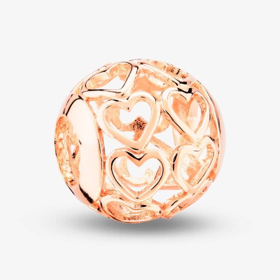 Rosa Lea Openwork Heart Rows Charm AM-2THB008006