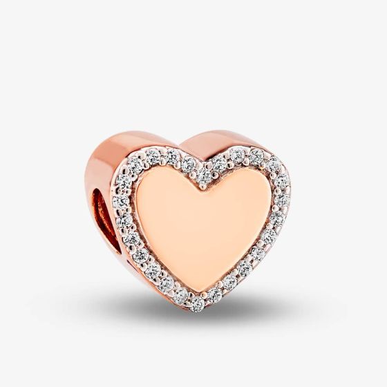 Rosa Lea Pave Edge Heart Charm AM-2THB011606