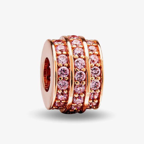 Rosa Lea Pink Three Row Barrel Charm AM-2THB003606-Pink