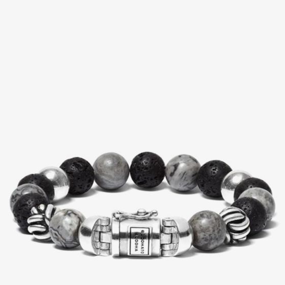 Buddha To Buddha Spirit Grey Bead Mix Bracelet 188MG F (21CM)