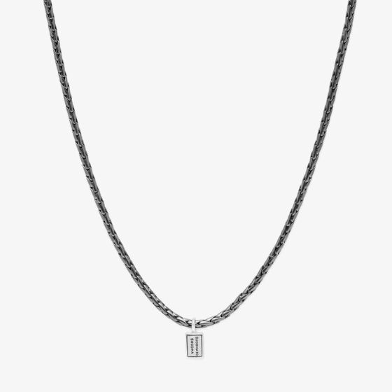 Buddha To Buddha Ketting George XS Black Rhodium Necklace 718BRS 60CM